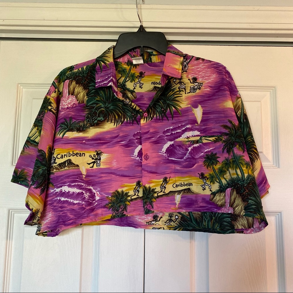 cropped hawaiian shirt